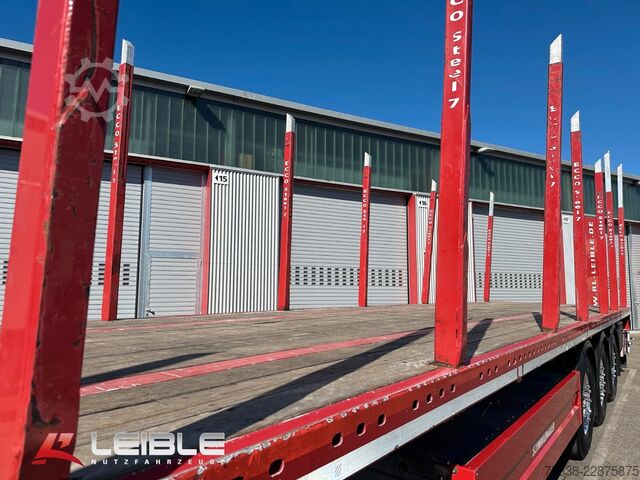 Auflieger mit Arbeitsbühne SCHWARZMÜLLER S1*Holzrungen & Plattform*Liftachse*SAF-Achsen*