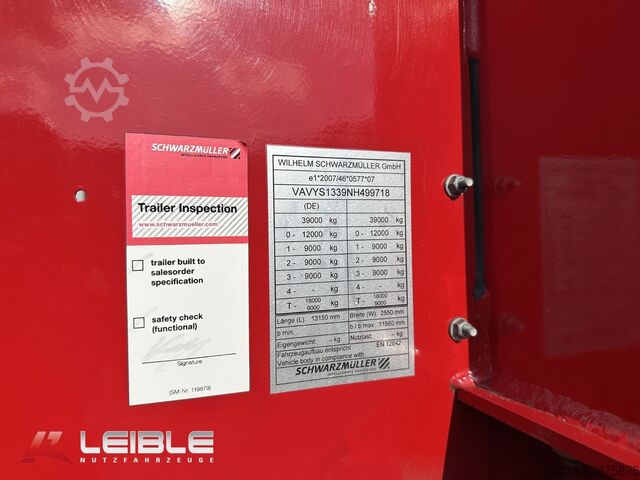 Auflieger mit Arbeitsbühne SCHWARZMÜLLER S1*Holzrungen & Plattform*Liftachse*SAF-Achsen*
