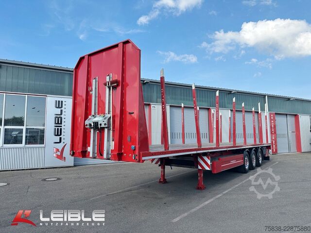 Auflieger mit offener Pritsche SCHWARZMÜLLER S1*Holzrungen & Plattform*Liftachse*SAF-Achsen*