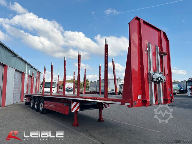 Auflieger mit offener Pritsche SCHWARZMÜLLER S1*Holzrungen & Plattform*Liftachse*SAF-Achsen*