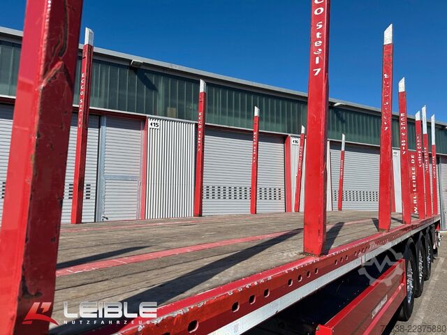 Auflieger mit offener Pritsche SCHWARZMÜLLER S1*Holzrungen & Plattform*Liftachse*SAF-Achsen*