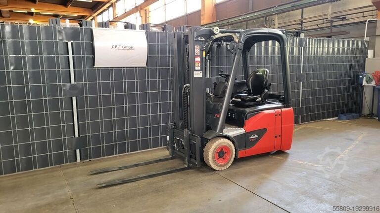 Electric 3-wheel forklift Linde E16-C-02 // Triplex // Safty Pilot // 2018