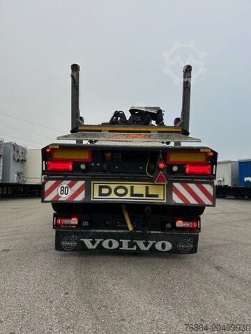 Logging truck VOLVO FH 16 650 6X4 LANGHOLZZUG + DOLL M2K-9L NACHLäUFER MIT PALFINGER EPSILON S260C96, I-SHIFT, RETARDER,