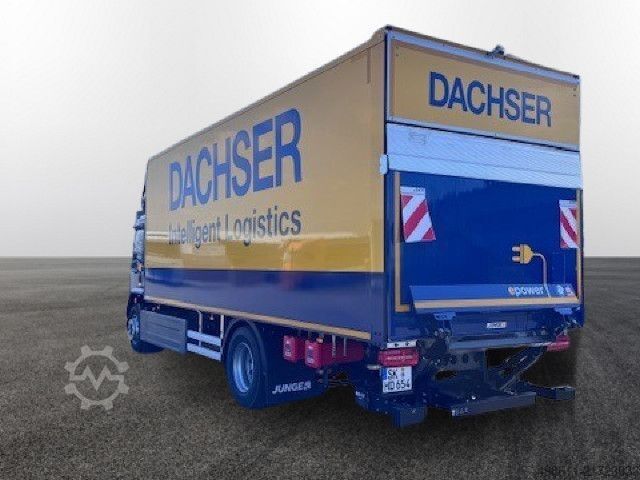 Box truck DAF XB190 FA Electric, 18t Plywood Koffer, LBW,