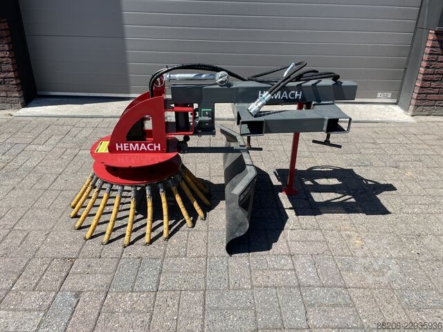 Hemach hydraulic weed brush for wheel loader / forklift NEW HEMACH hydr. onkruidborstel voor shovel / heftruck NIEUW