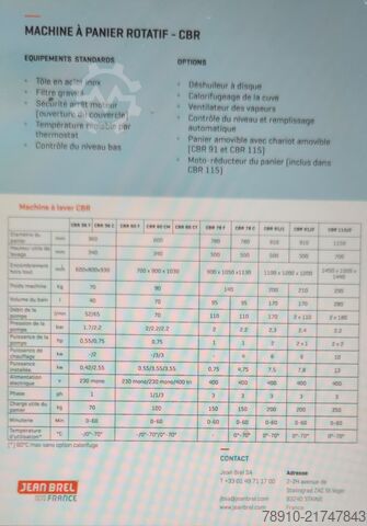 Industrial parts washing machine. JEAN BREL CBR 60 T