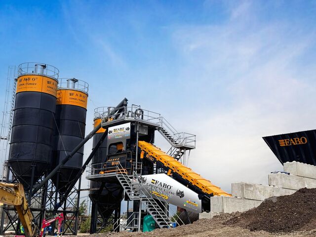Concrete mixing plant / concrete plant FABO Concrete Batching Plant COMPACT-180 Sabit Beton Santrali