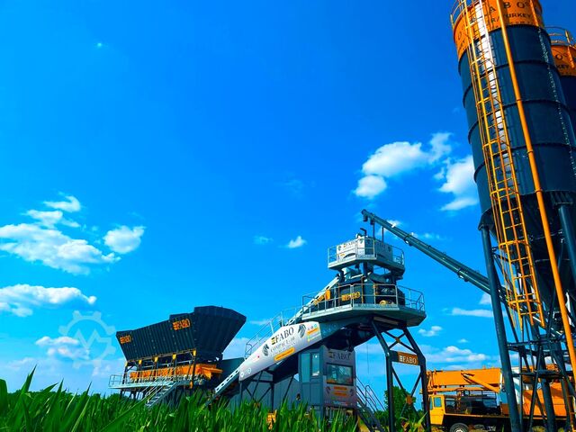 Concrete mixing plant / concrete plant FABO Concrete Batching Plant 60 M3/H Compact Concrete Batching Plant
