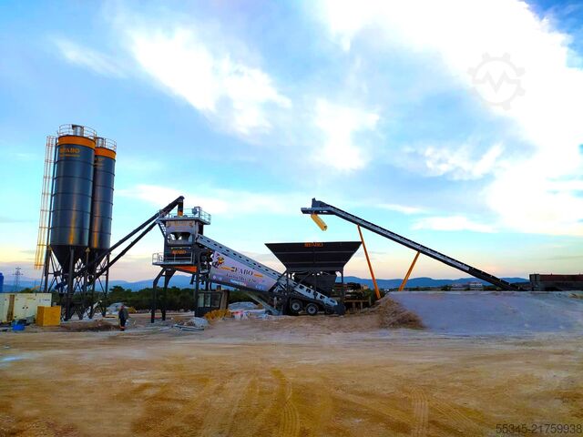 Mobile Concrete Batching Plant FABO Mobile Concrete Batching Plant 120 m3/h Mobile Concrete Batching Plant