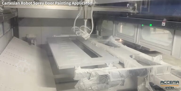 Cartesian robot for door painting ACCEMA Kartezjański robot malujący do drzwi