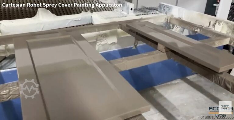 Cartesian robot for door painting ACCEMA Kartezjański robot malujący do drzwi