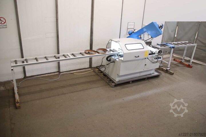 Automatic band saw with roller conveyor, length stop MEP SHARK 320 AXI