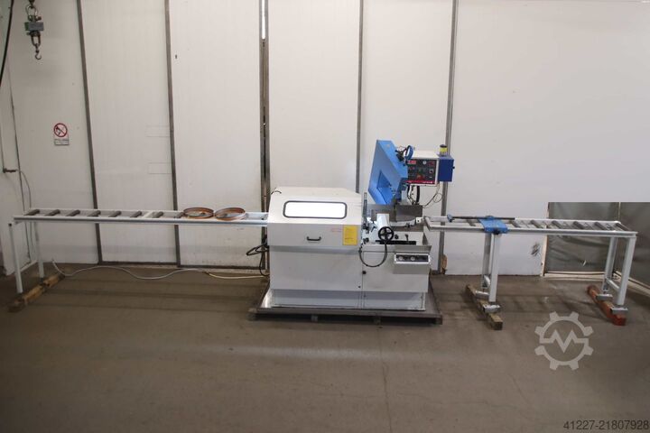 Automatic band saw with roller conveyor, length stop MEP SHARK 320 AXI