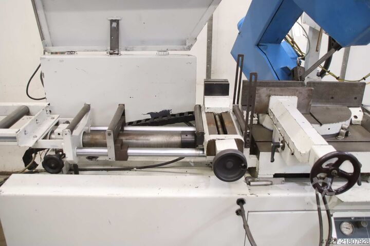 Automatic band saw with roller conveyor, length stop MEP SHARK 320 AXI