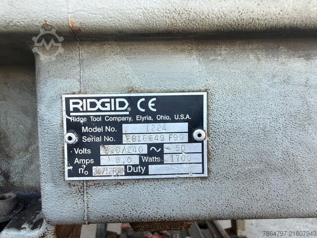 Male thread cutting machine ridgid 1224