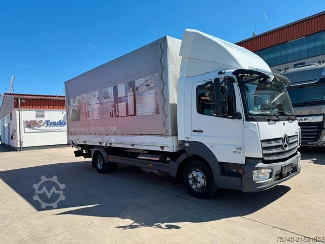 Flatbed truck with tarp MERCEDES-BENZ ATEGO 818 *  * LBW * AUTOMATIK * 8.600 KG *