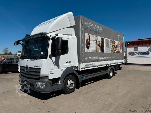 Flatbed truck with tarp MERCEDES-BENZ ATEGO 818 * * LBW * AUTOMATIK * 8.600 KG *