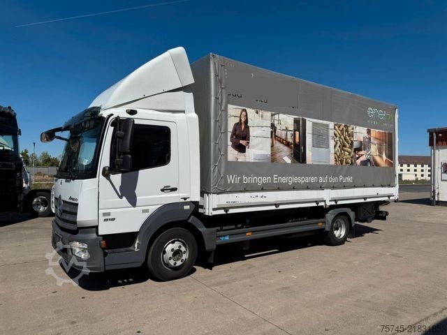 Flatbed truck with tarp MERCEDES-BENZ ATEGO 818 *  * LBW * AUTOMATIK * 8.600 KG *