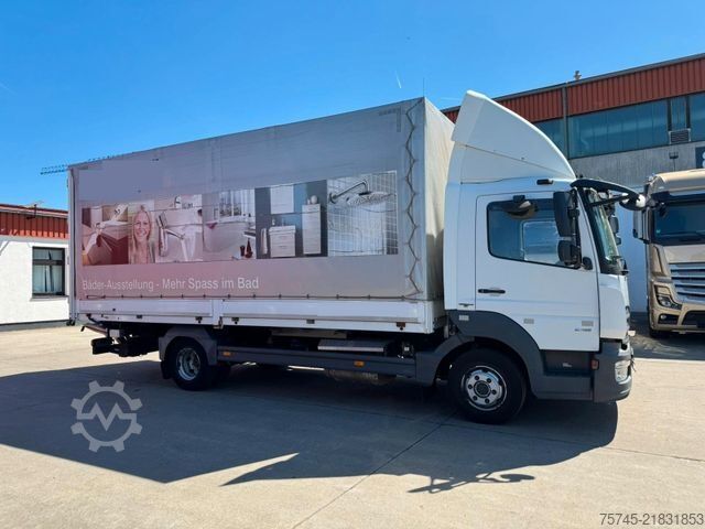Flatbed truck with tarp MERCEDES-BENZ ATEGO 818 *  * LBW * AUTOMATIK * 8.600 KG *