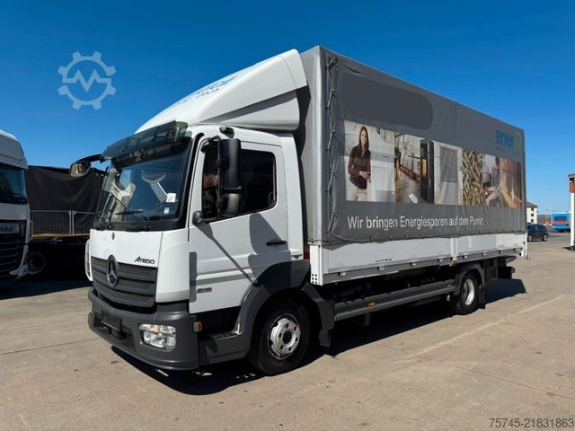 Flatbed truck with tarp MERCEDES-BENZ ATEGO 818 * * LBW * AUTOMATIK * 8.600 KG *