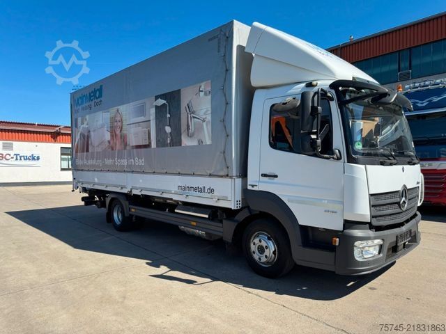 Flatbed truck with tarp MERCEDES-BENZ ATEGO 818 * * LBW * AUTOMATIK * 8.600 KG *