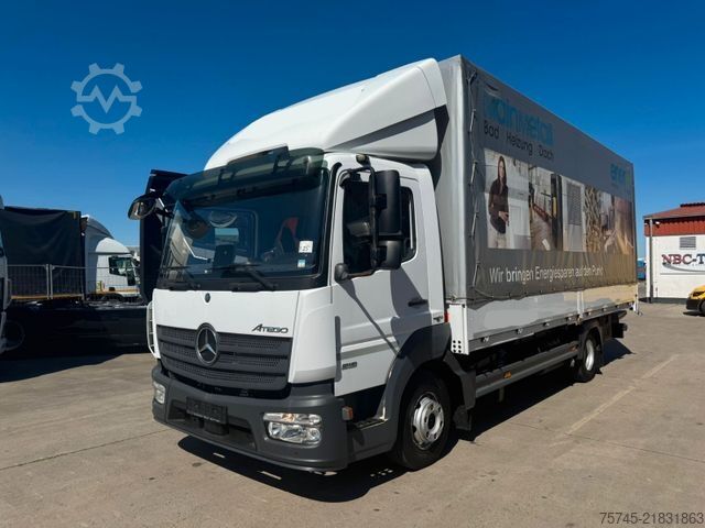 Flatbed truck with tarp MERCEDES-BENZ ATEGO 818 * * LBW * AUTOMATIK * 8.600 KG *