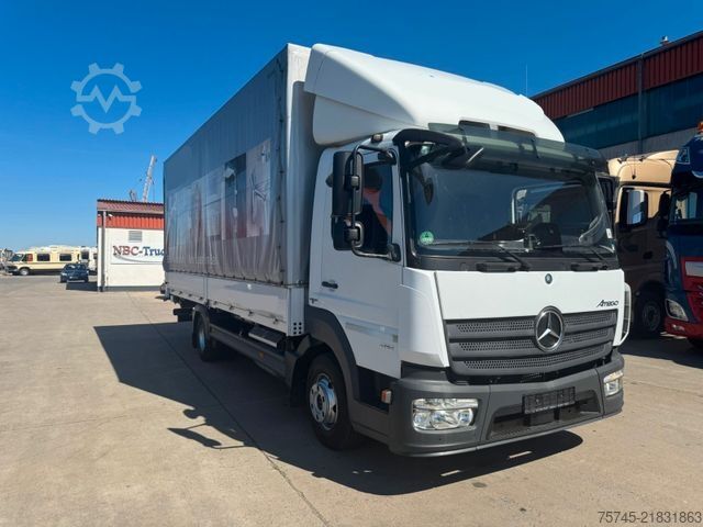 Flatbed truck with tarp MERCEDES-BENZ ATEGO 818 *  * LBW * AUTOMATIK * 8.600 KG *