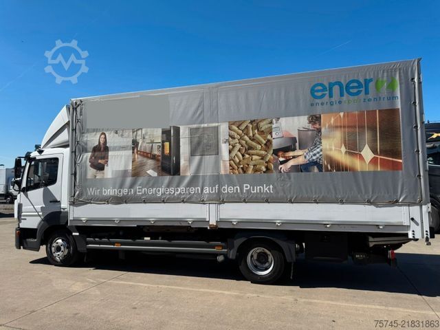 Flatbed truck with tarp MERCEDES-BENZ ATEGO 818 *  * LBW * AUTOMATIK * 8.600 KG *