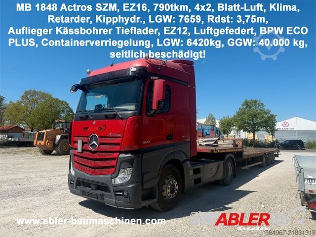 Standard tractor unit MERCEDES-BENZ 1848 Actros SZM Retarder Kipphydraulik Tieflader