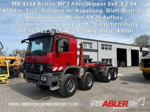 Abrollkipper MERCEDES-BENZ 4144 Actros MP2 Abrollkipper 8x8 Singlebereifung