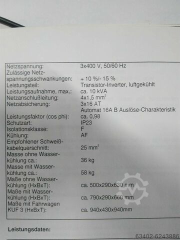 WIG Schweißgerät KJELLBERG KU 262 AC/DC