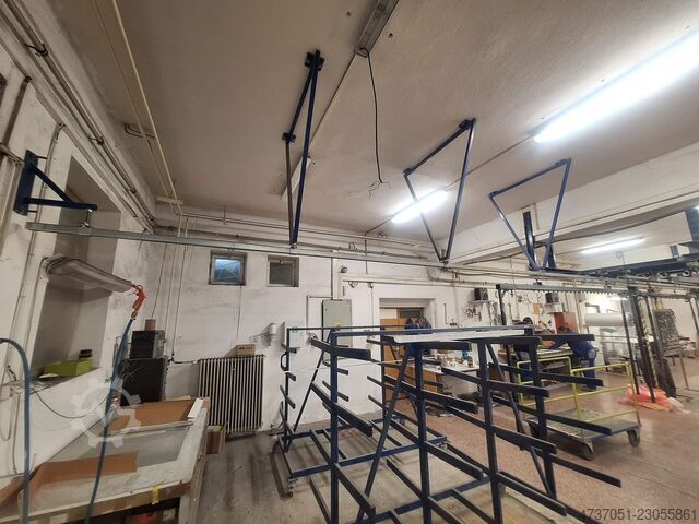  piec gazowy 3 m, kabina proszkowa transport podwieszony, 3 wanny