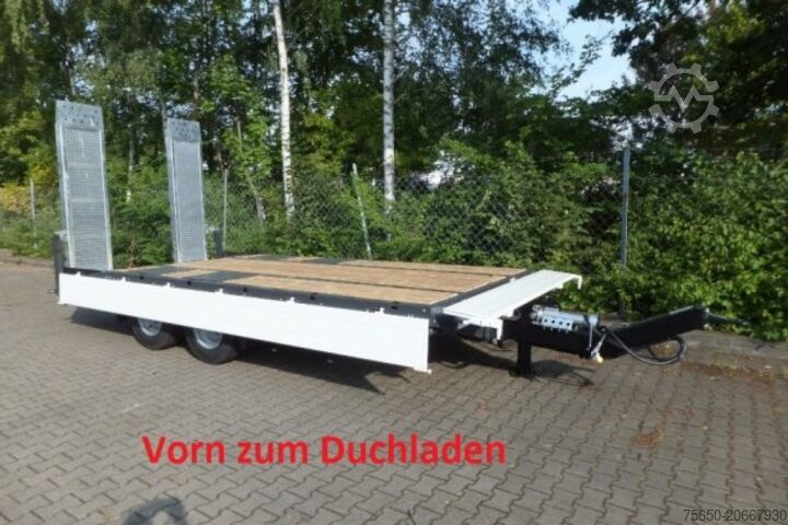 Low loader trailer Möslein TTT 13- 6,28 Weiß Neuer Tandemtieflader 13 t GG
