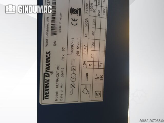 Plasma-Ausschnitt-Maschine THERMAL DYNAMICS UltraCut 200