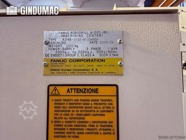 VERTIKALES BEARBEITUNGSZENTRUM FANUC Robodrill Alpha-D21LiB5