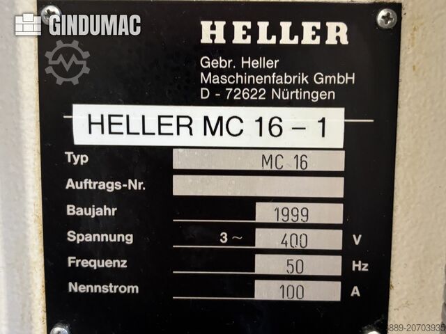 Horizontal Machining Centre HELLER MC 16 with pallet pool