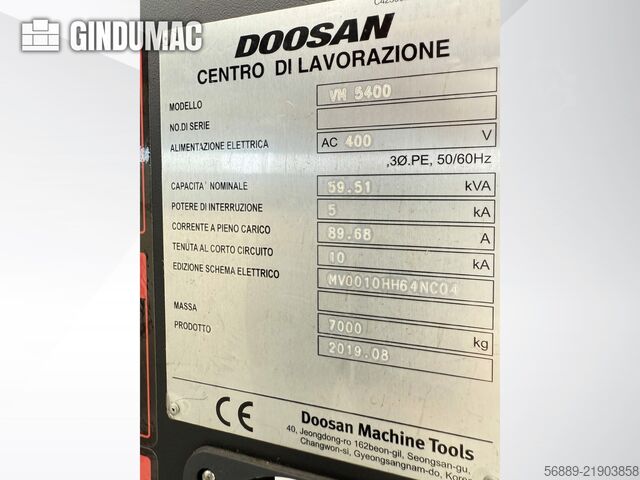 DOOSAN VM 5400 DOOSAN VM 5400
