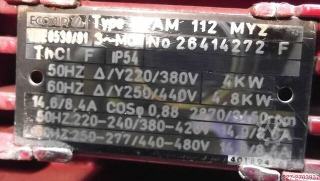 Electric motor 4 kW 2870 Rpm Ecoair AEG AM112MYZ