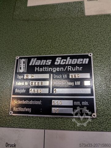 Hydraulic press Hans Schoen SH