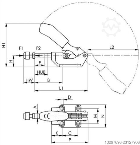 Schubstangenspanner Nr.6842 - 1 ST AMF 