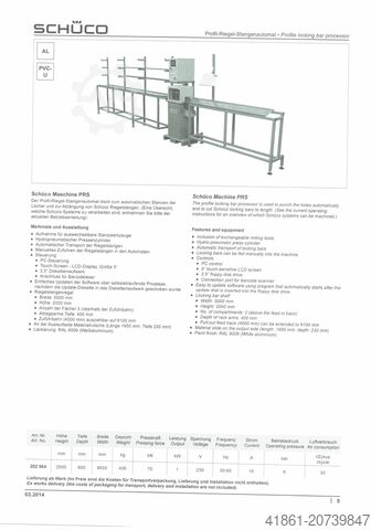 Riegelstangenautomat SCHÜCO PRS Art. 282564