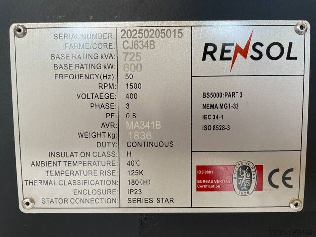 Aggregat  DPX CJ634B - 725 kVA Alternator - DPX-33914