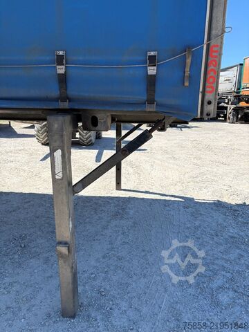 Swap body with flatbed & tarp Wecon Verzinkt Bordwand+Schiebeplane Lochleist
