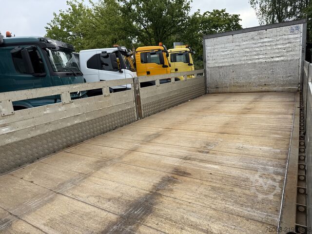 Flatbed truck Scania P410 4X2 Palfinger PK 13001