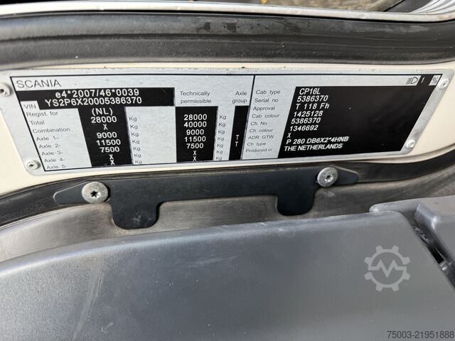 Truck chassis Scania P280 6X2*4