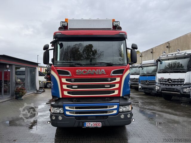 Tipper truck Scania R580 V8 8X4 Kipper Kran Palfinger 22002