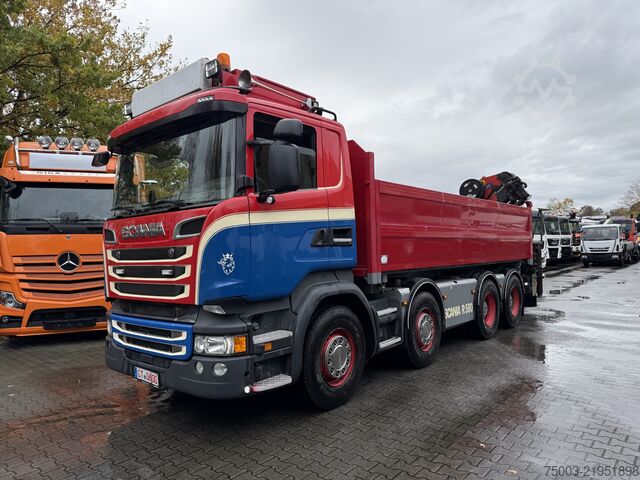 Truck mounted crane Scania R580 V8 8X4 Kipper Kran Palfinger 22002