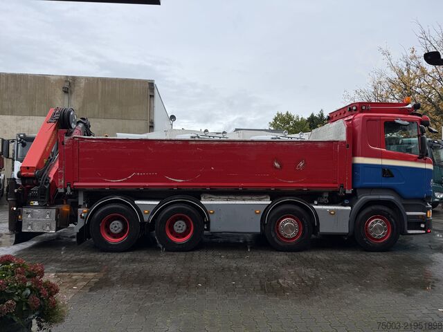 Truck mounted crane Scania R580 V8 8X4 Kipper Kran Palfinger 22002