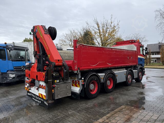 Truck mounted crane Scania R580 V8 8X4 Kipper Kran Palfinger 22002