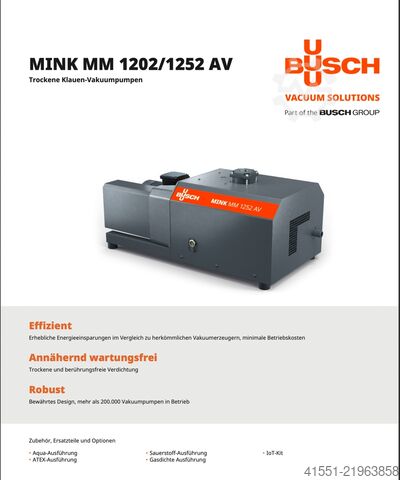 Vacuum pumps BUSCH MM 1252 AV (15 Stück)